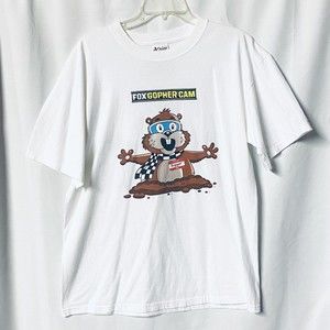 Nascar Fox Sports Gopher Cam Shirt Featuring Gopher Digger Double Sided Large